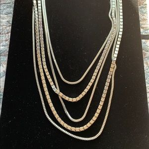 Chico’s silver multi chain necklace